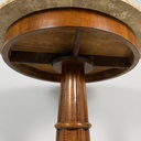 Tavolo da pranzo in legno e marmo, 1930 ca. 