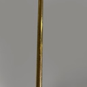 Lampadario in ottone, vetro e metallo verde, 1950 ca. 