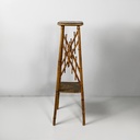 Piedistallo in pelle e bambù, 1930 ca.