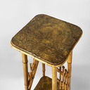 Piedistallo in pelle e bambù, 1930 ca.