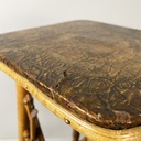 Piedistallo in pelle e bambù, 1930 ca.