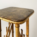 Piedistallo in pelle e bambù, 1930 ca.