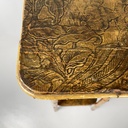 Piedistallo in pelle e bambù, 1930 ca.