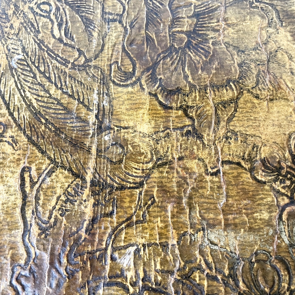 Piedistallo in pelle e bambù, 1930 ca.