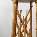 Piedistallo in pelle e bambù, 1930 ca.