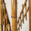 Piedistallo in pelle e bambù, 1930 ca.