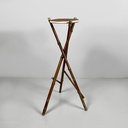 Piedistallo in pelle e bambù, 1930 ca.