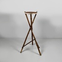 Piedistallo in pelle e bambù, 1930 ca.