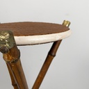 Piedistallo in pelle e bambù, 1930 ca.