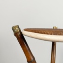 Piedistallo in pelle e bambù, 1930 ca.