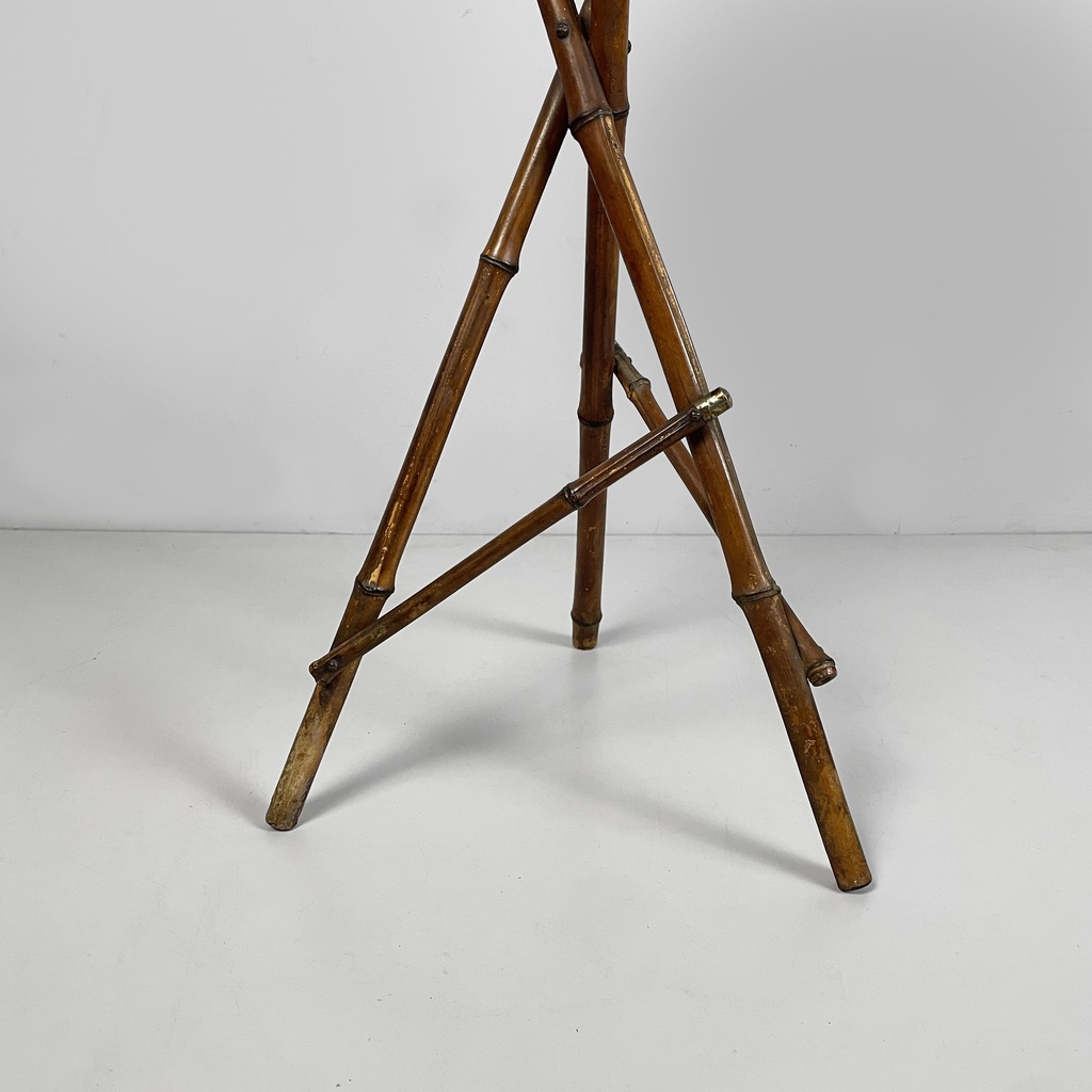 Piedistallo in pelle e bambù, 1930 ca.