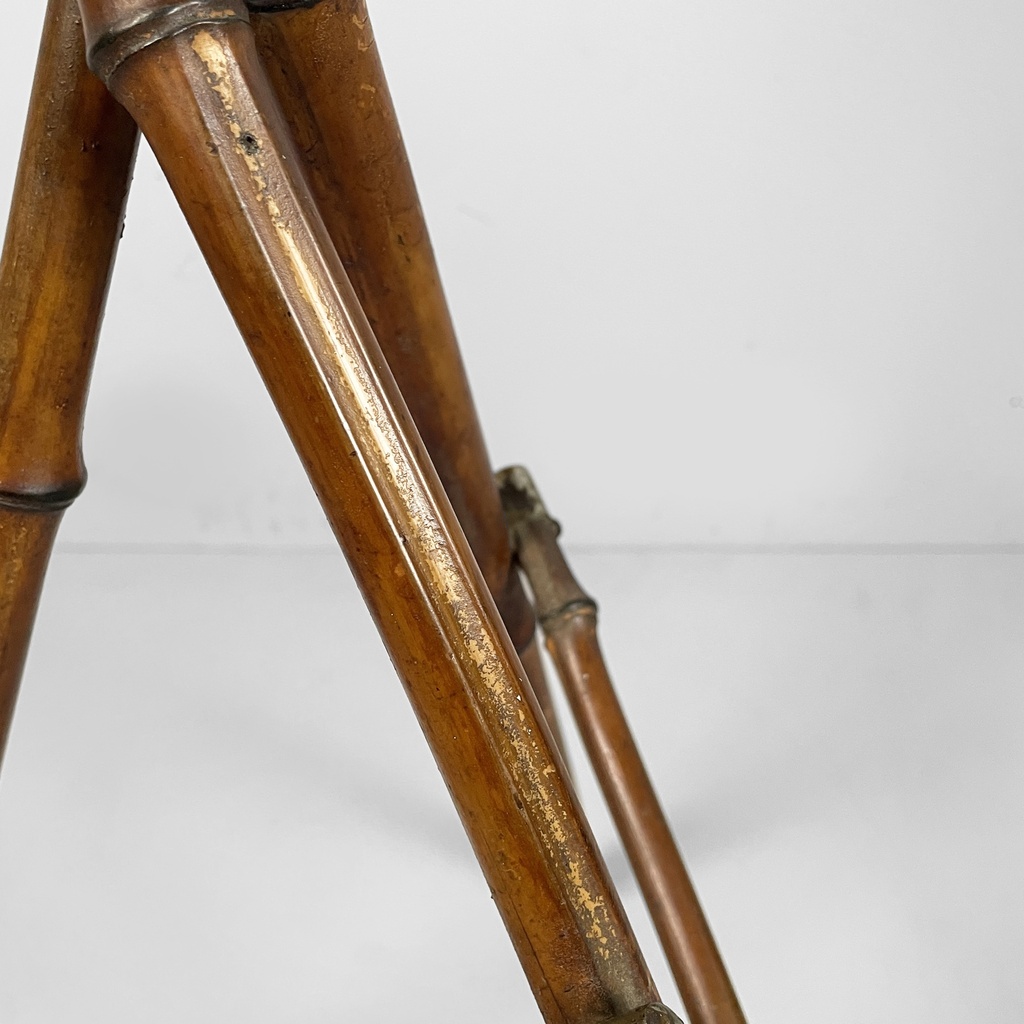 Piedistallo in pelle e bambù, 1930 ca.