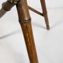 Piedistallo in pelle e bambù, 1930 ca.