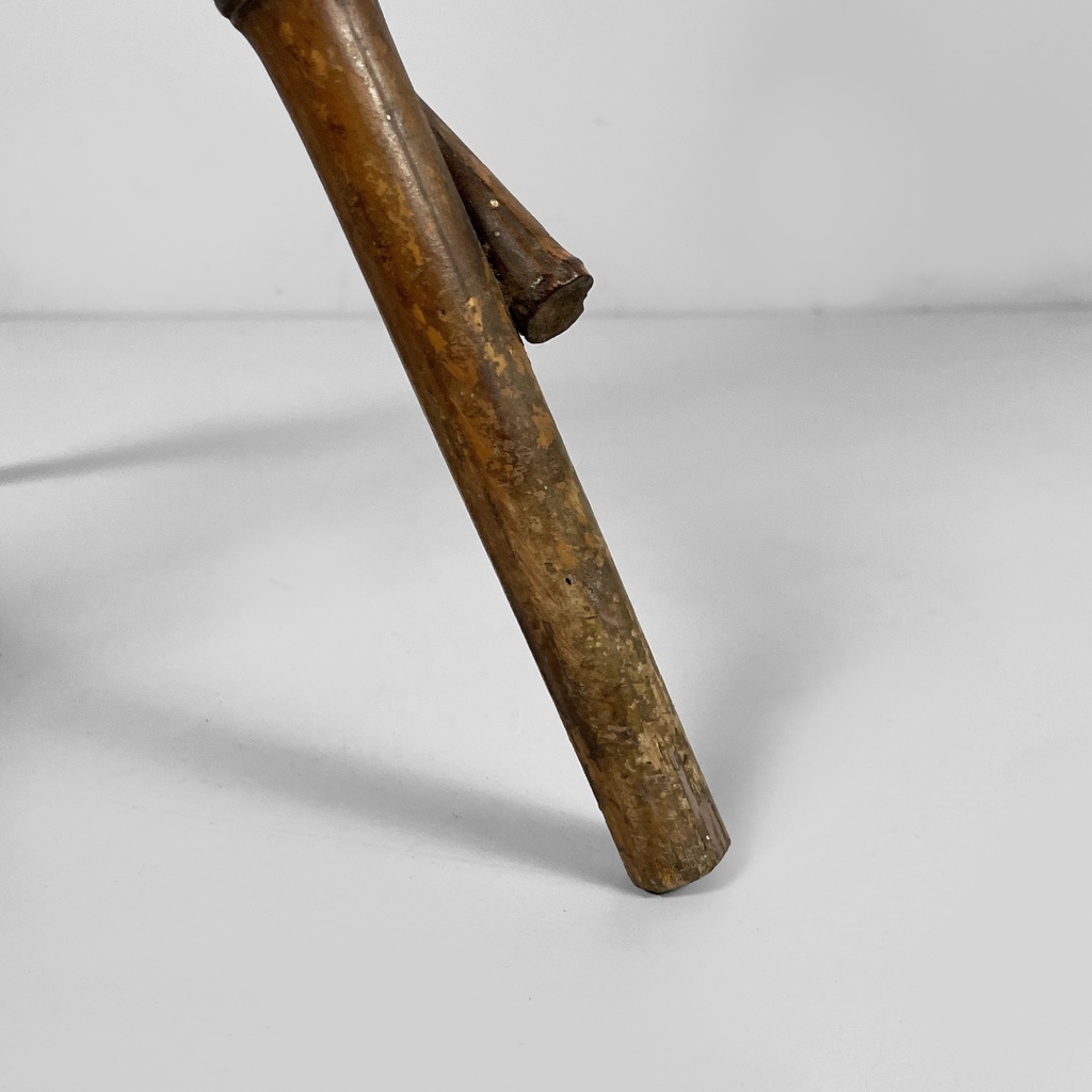 Piedistallo in pelle e bambù, 1930 ca.