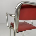 Sedie in alluminio e sky rosso, 1930 ca.