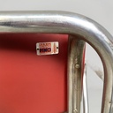 Sedie in alluminio e sky rosso, 1930 ca.