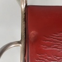 Sedie in alluminio e sky rosso, 1930 ca.