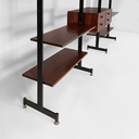 Libreria in legno e metallo, 1960 ca.