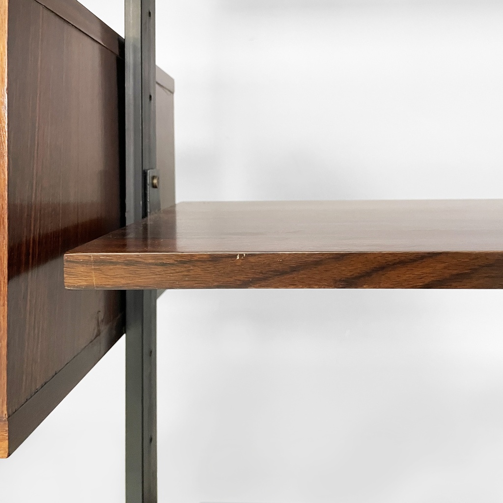 Libreria in legno e metallo, 1960 ca.