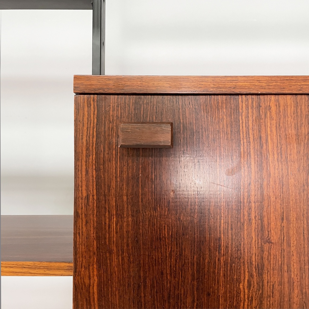 Libreria in legno e metallo, 1960 ca.