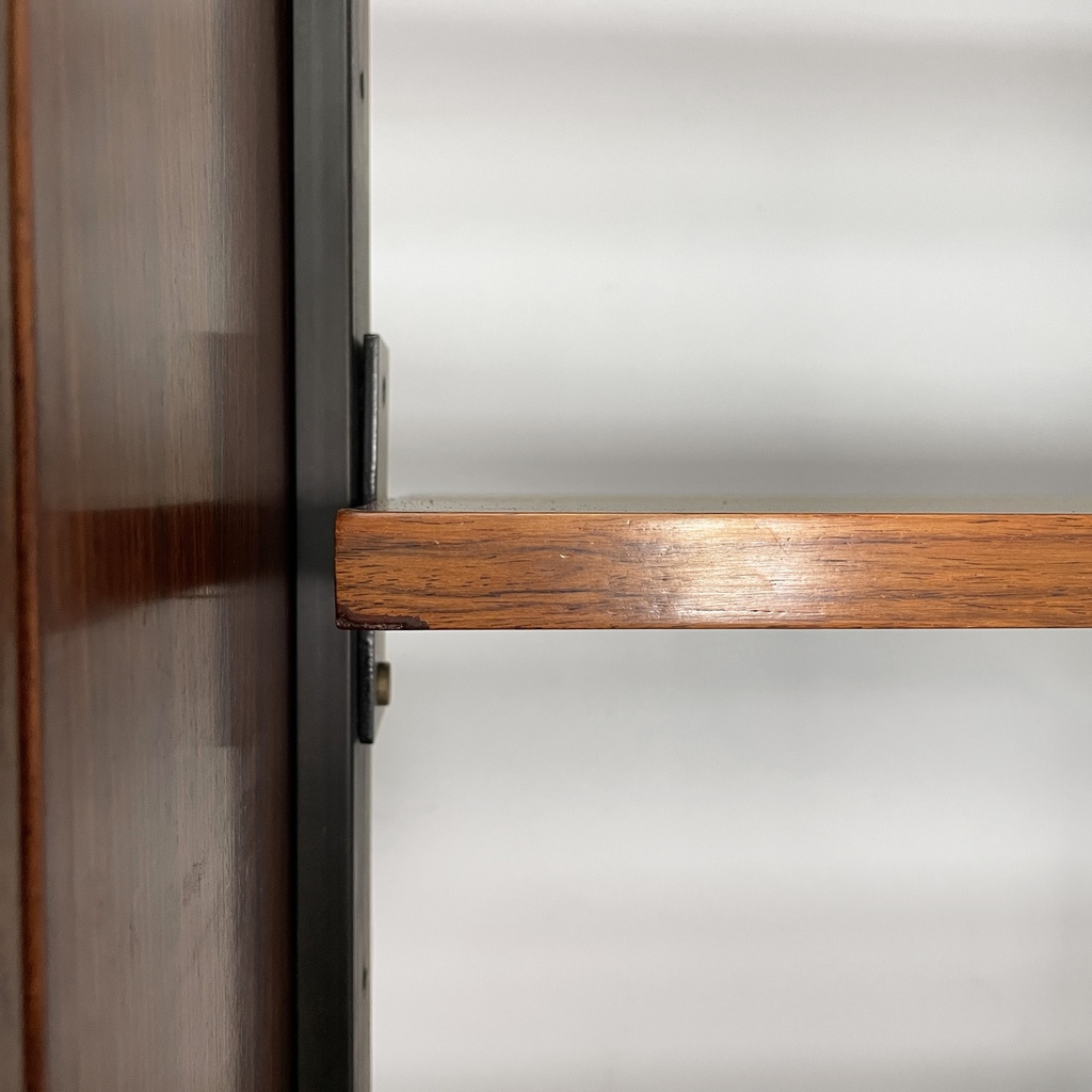 Libreria in legno e metallo, 1960 ca.
