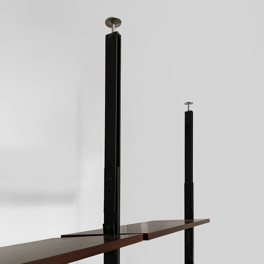 Libreria in legno e metallo, 1960 ca.