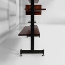 Libreria in legno e metallo, 1960 ca.