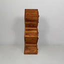 Cassettiera in legno massello, 1980 ca.