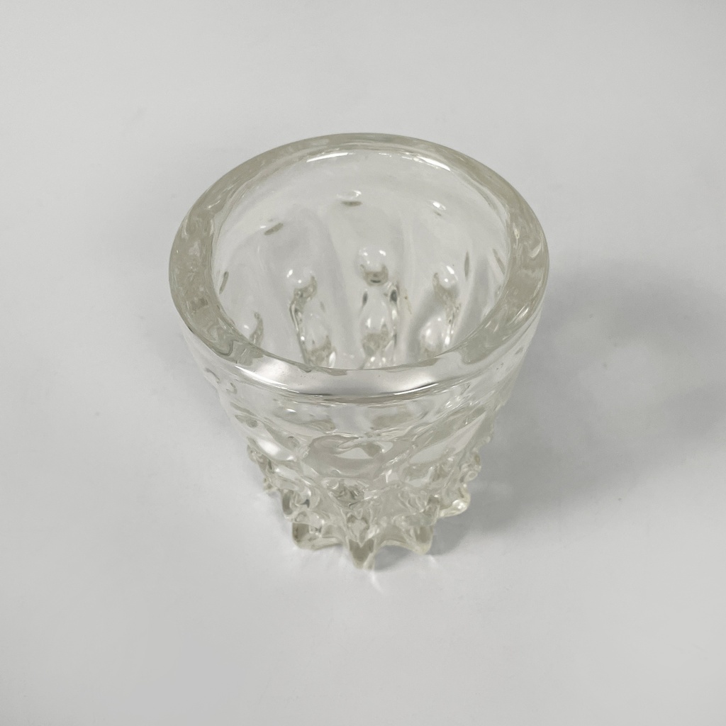 Vaso in vetro lavorato, 1950 ca.