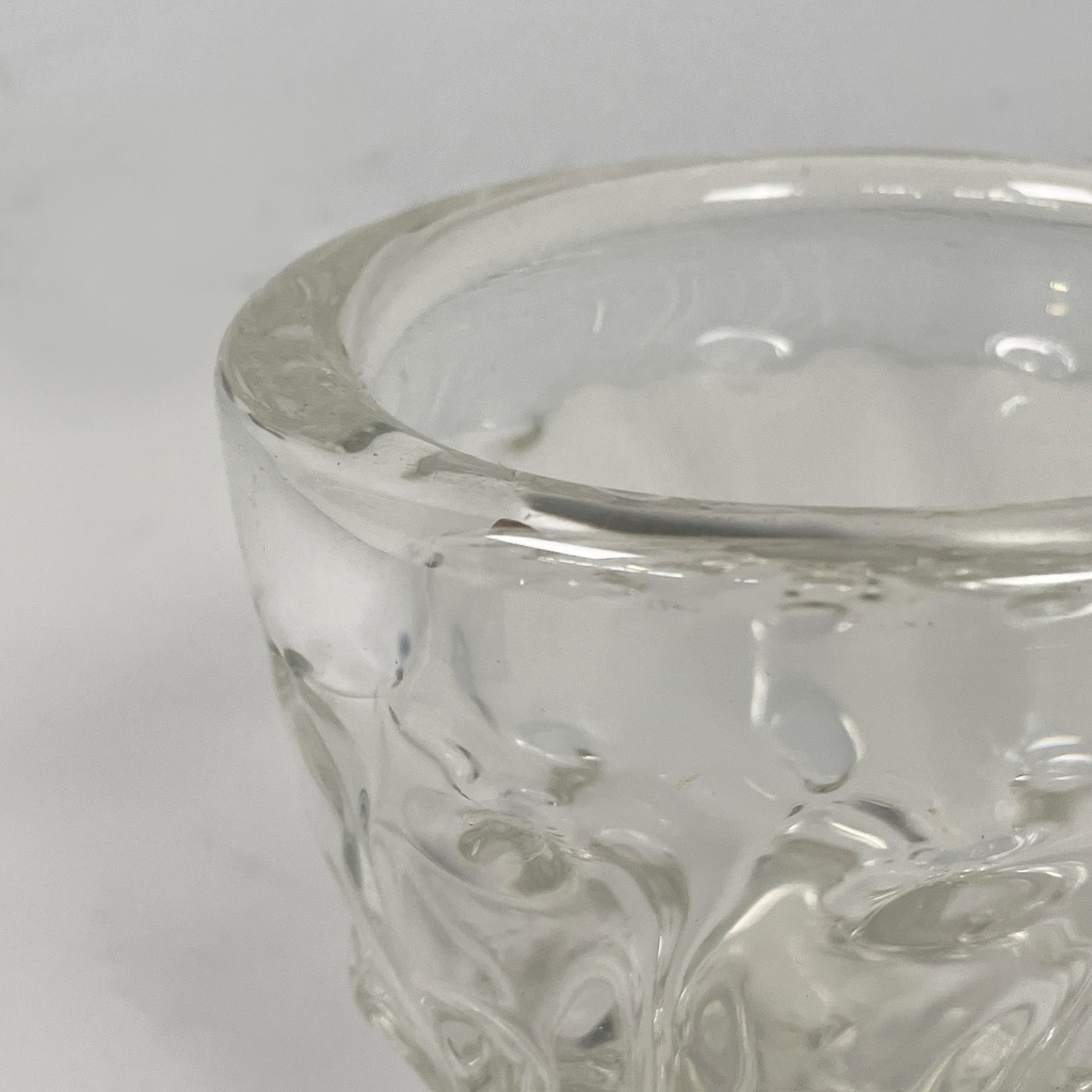 Vaso in vetro lavorato, 1950 ca.