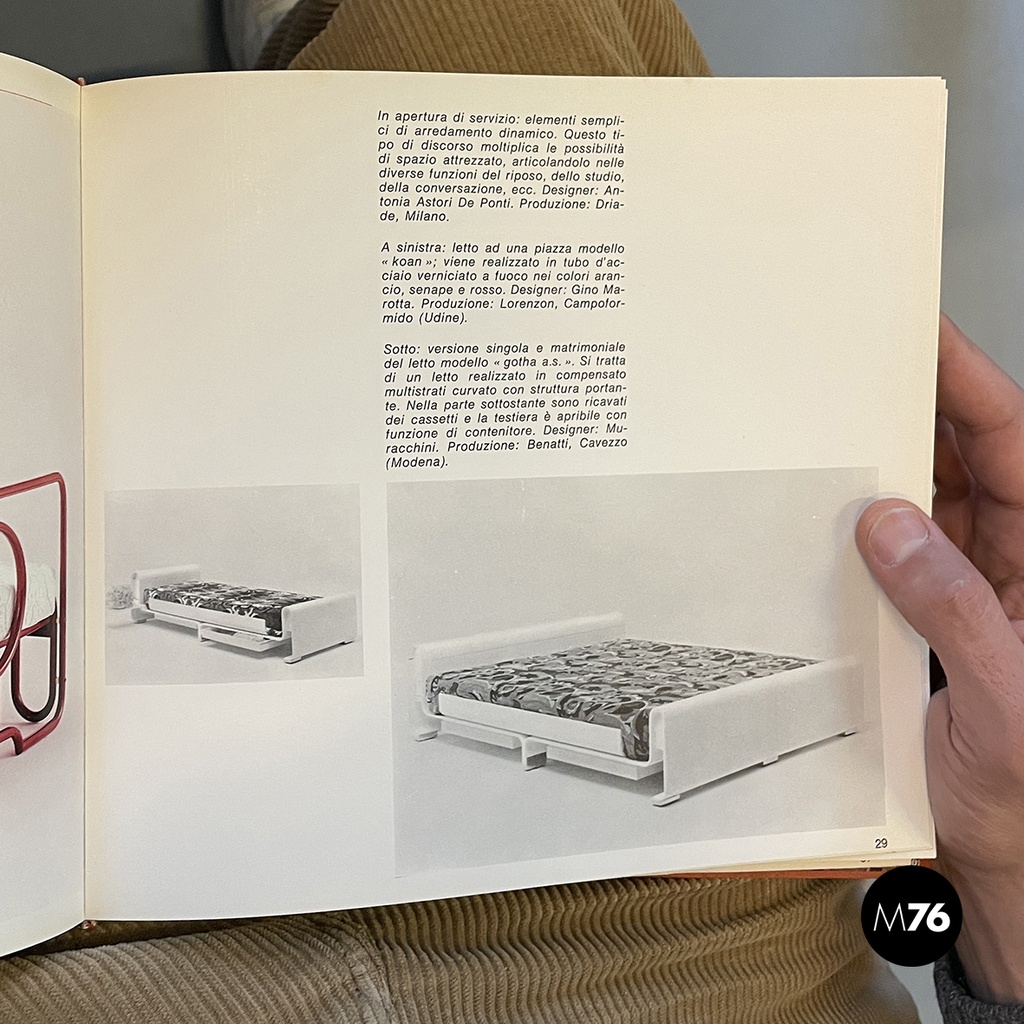 Letto matrimoniale Aiace di Benatti, 1970 ca.