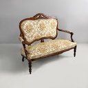 Divano in tessuto e legno, 1930 ca.