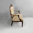 Divano in tessuto e legno, 1930 ca.