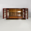 Mobile bar con lampada in legno, vetro e specchio, 1930 ca.