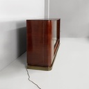 Mobile bar con lampada in legno, vetro e specchio, 1930 ca.