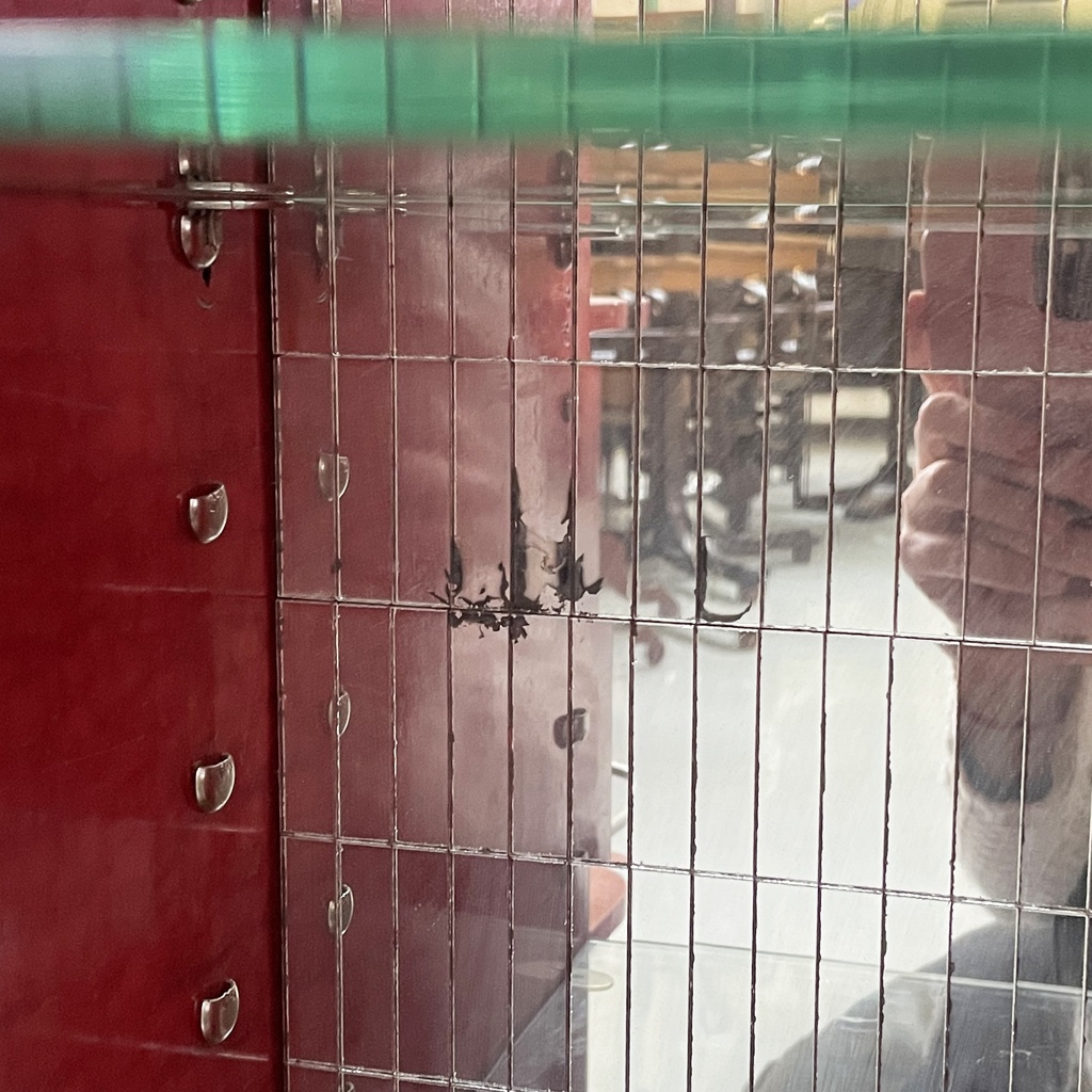 Mobile bar con lampada in legno, vetro e specchio, 1930 ca.