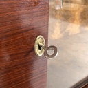 Mobile bar con lampada in legno, vetro e specchio, 1930 ca.