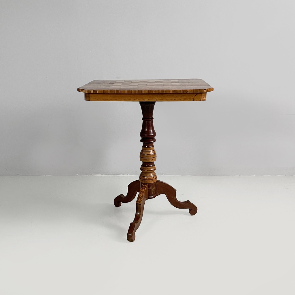 Tavolo scacchiera in legno, 1930 ca.
