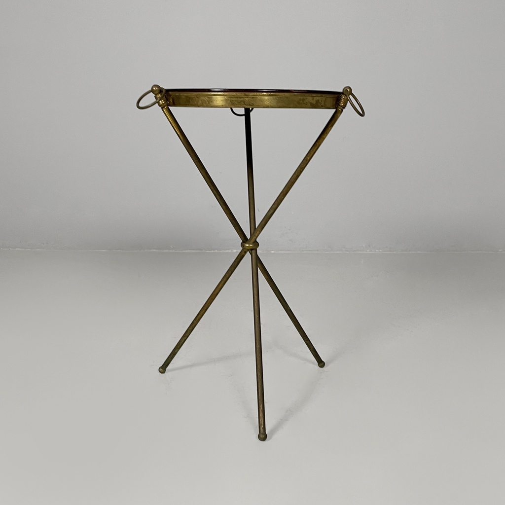 Tavolo da caffè in ottone, 1950 ca. 