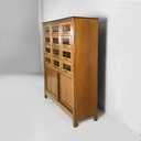 Sideboard con cassetti in legno e vetro, 1940 ca.