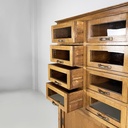 Sideboard con cassetti in legno e vetro, 1940 ca.