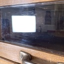 Sideboard con cassetti in legno e vetro, 1940 ca.