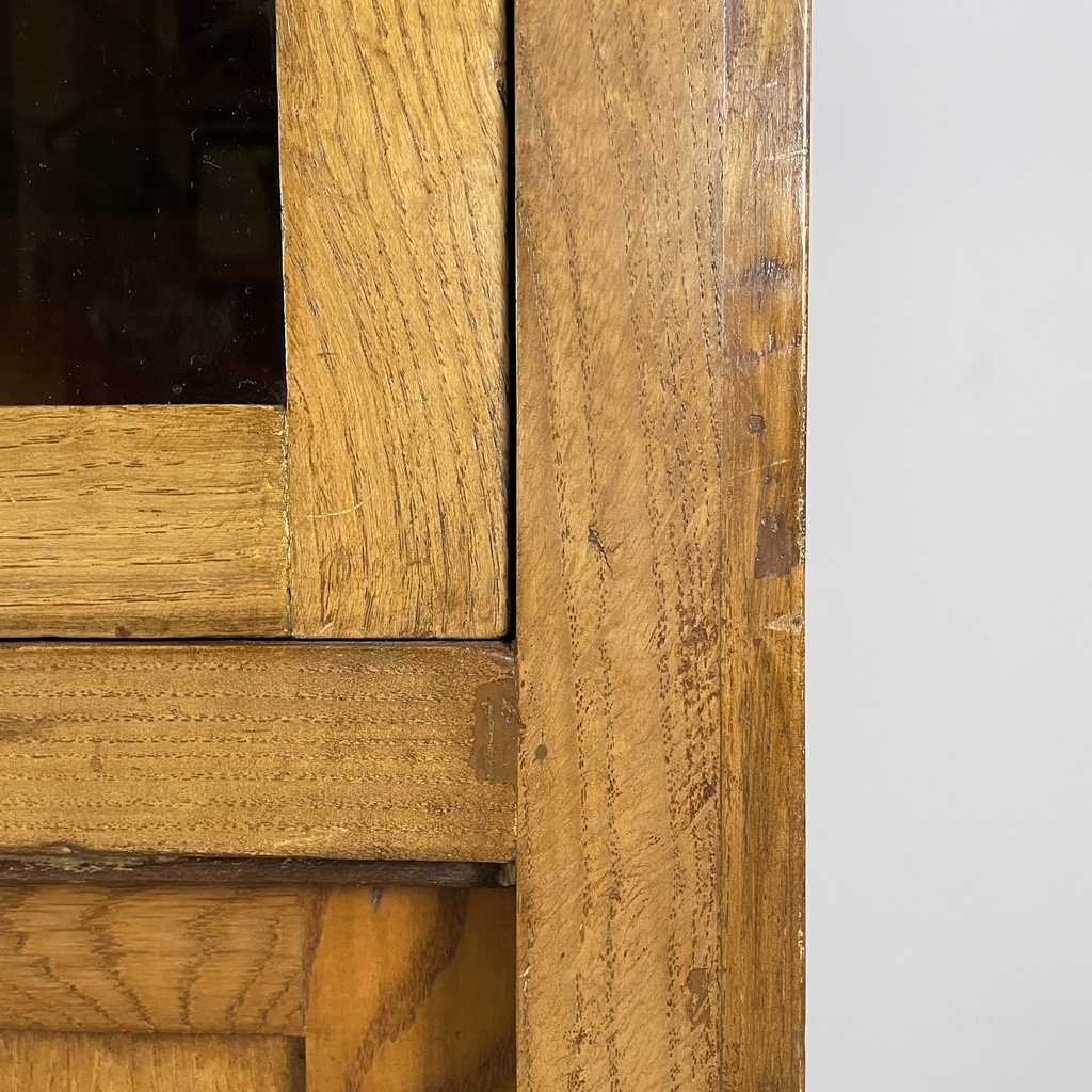 Sideboard con cassetti in legno e vetro, 1940 ca.