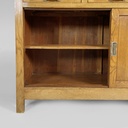 Sideboard con cassetti in legno e vetro, 1940 ca.