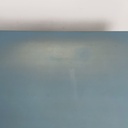 Tavolo da lavoro in legno e formica azzurra, 1960 ca.