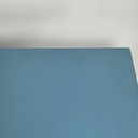 Tavolo da lavoro in legno e formica azzurra, 1960 ca.