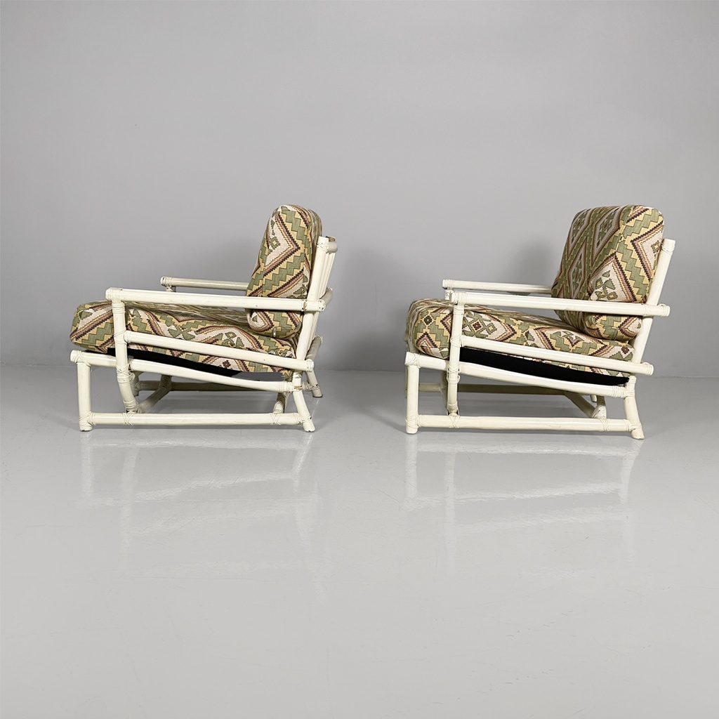 Poltrone di Lyda Levi per McGuire Company,  1970 ca.