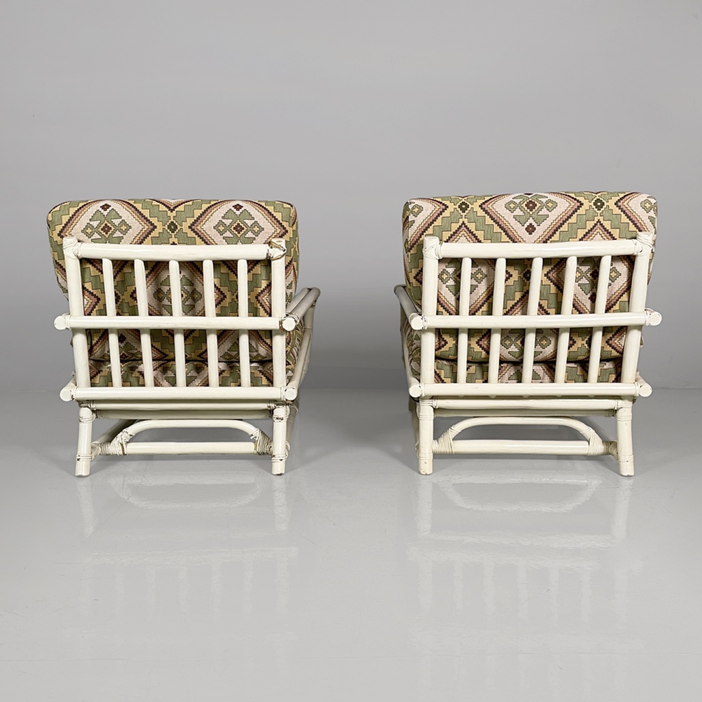 Poltrone di Lyda Levi per McGuire Company,  1970 ca.