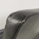 Sedia in pelle nera e acciaio, 1980 ca.