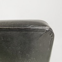 Sedia in pelle nera e acciaio, 1980 ca.